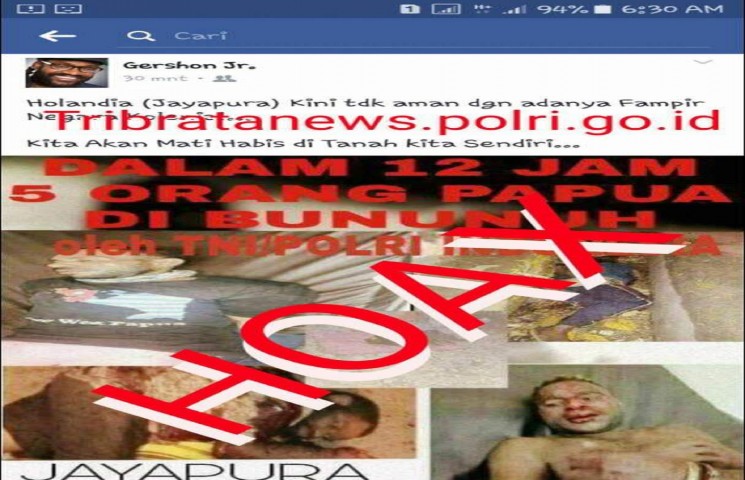 Polda Telusuri Penyebar Hoax di Media Sosial